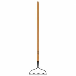 Anvil 47 in. L Wood Handle 14-Tines Garden Bow Rake