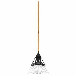 Anvil 47 in. L Wood Handle 20 in. Poly Steel Leaf Rake