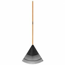 Anvil 47 in. L Wood Handle 24 in. Poly Leaf Rake