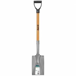 Anvil 28 in. D-Grip Short Wood Handle Garden Spade