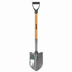 Anvil 28 in. D-Grip Short Wood Handle Steel Digging Shovel
