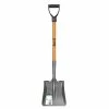 Anvil 28 in. D-Grip Short Wood Handle Steel Transfer Shovel