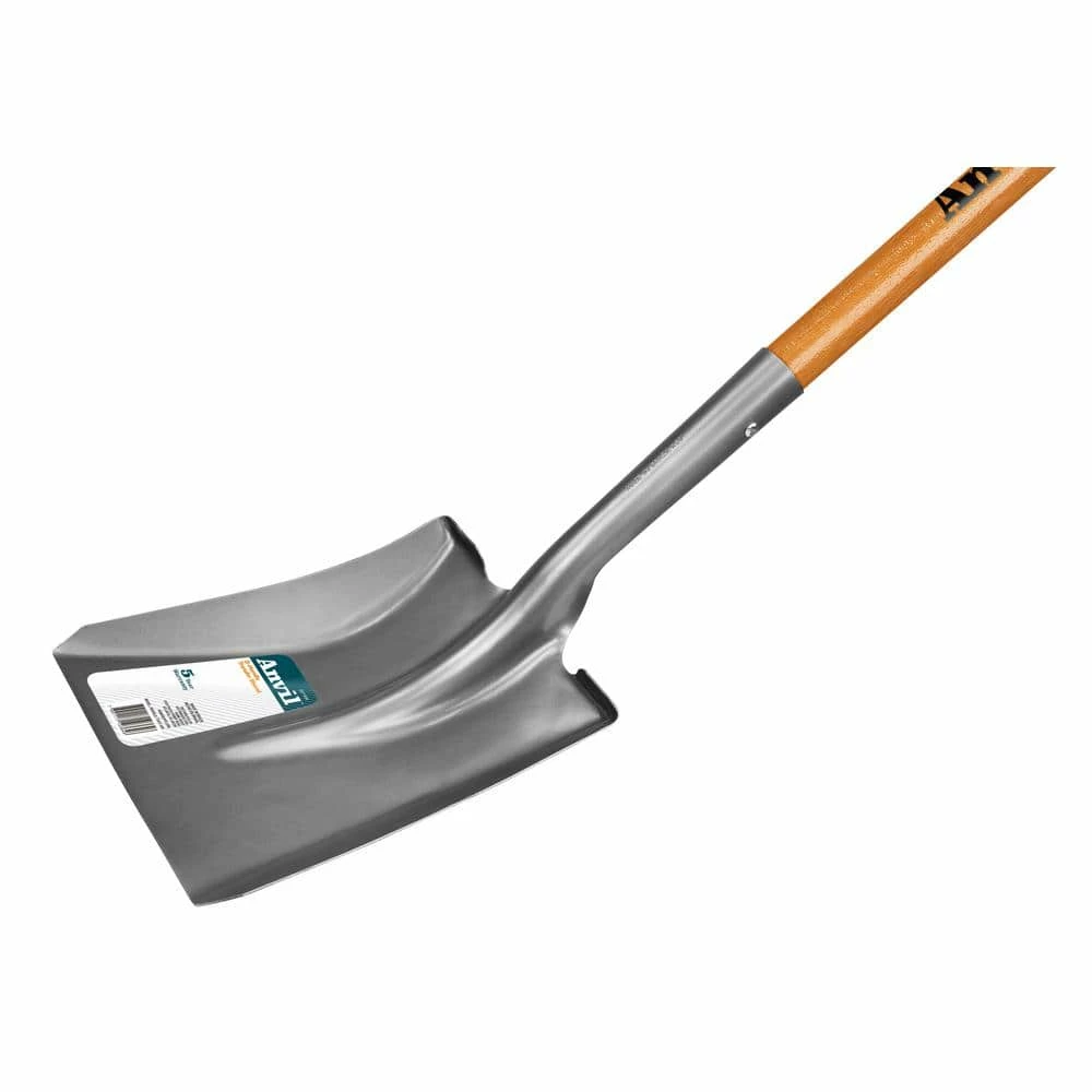 Anvil 28 in. D-Grip Short Wood Handle Steel Transfer Shovel - Image 2