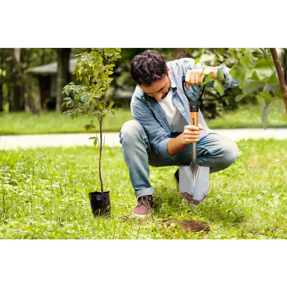 Anvil 18 in. D-Grip Short Wood Handle Compact Digging Shovel - Image 4