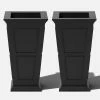 Veradek Brixton Series 28 in. T Black Plastic Planter (2-Pack)