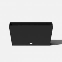 Veradek Midori 31 in. x 9 in. Black Trough Plastic Planter