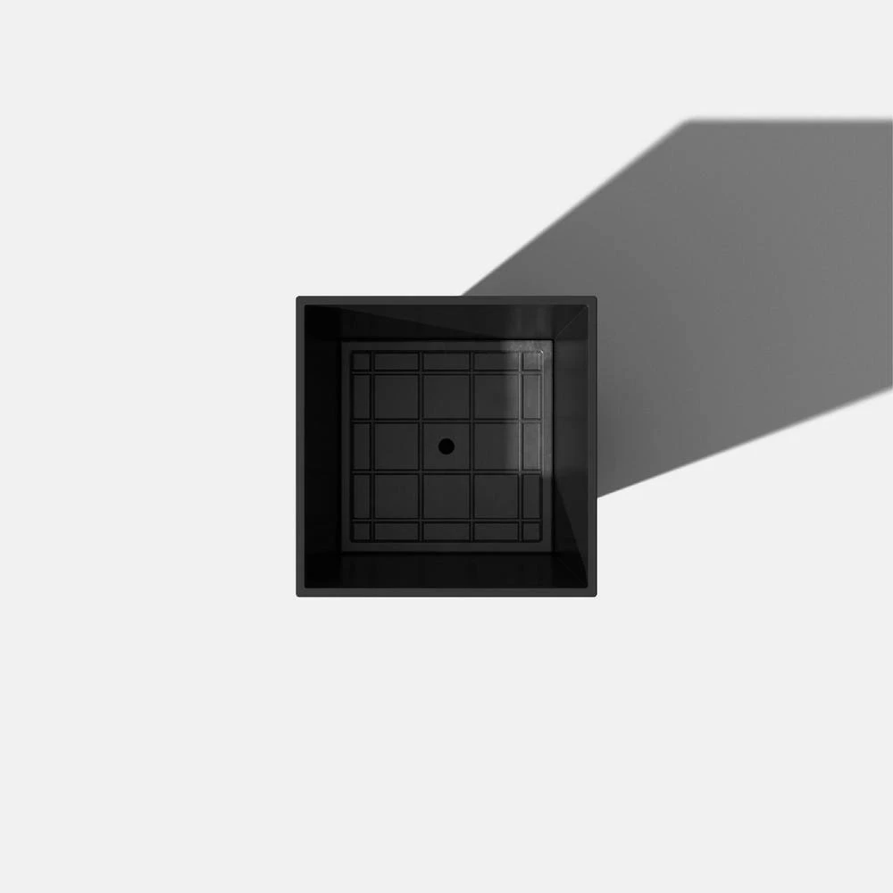 Veradek Midland 26 in. Black Plastic Tall Square Planter - Image 3