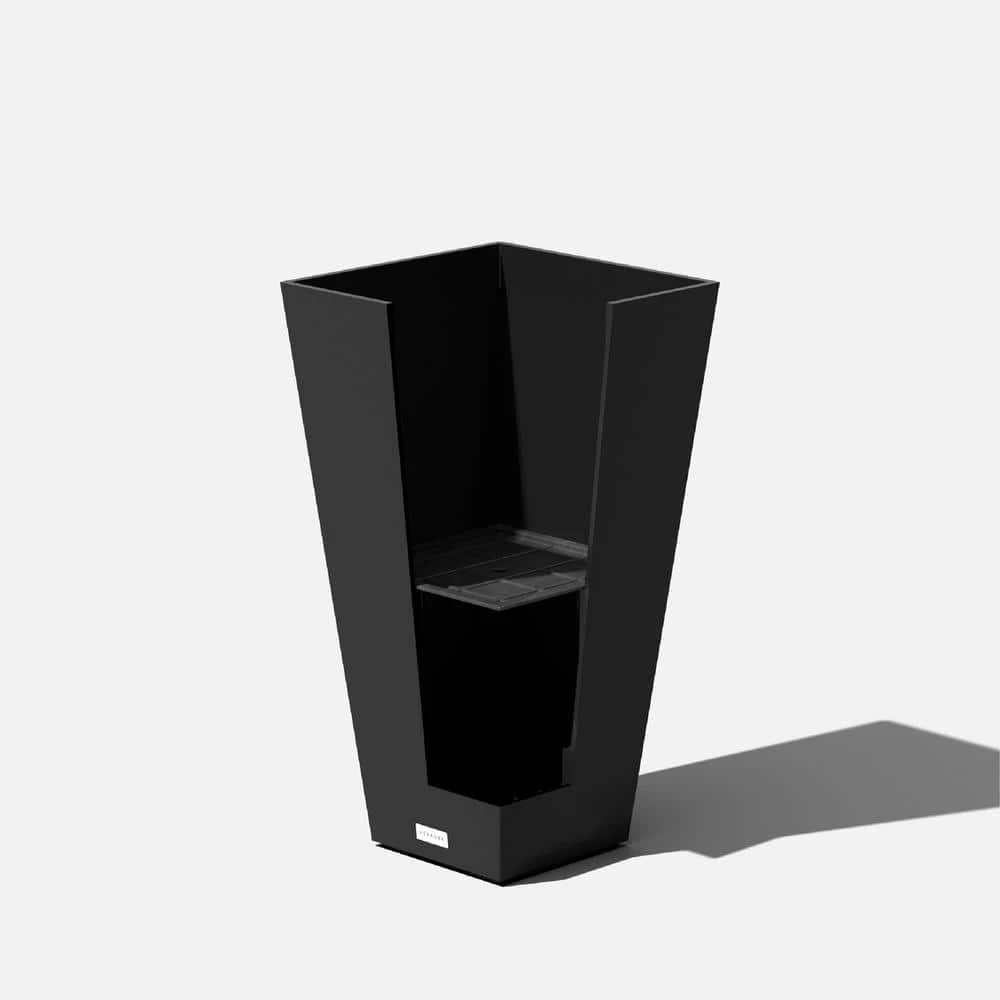 Veradek Midland 26 in. Black Plastic Tall Square Planter - Image 2