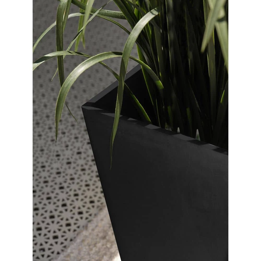 Veradek Midland 30 in. Black Plastic Tall Square Planter (2-Pack) - Image 7