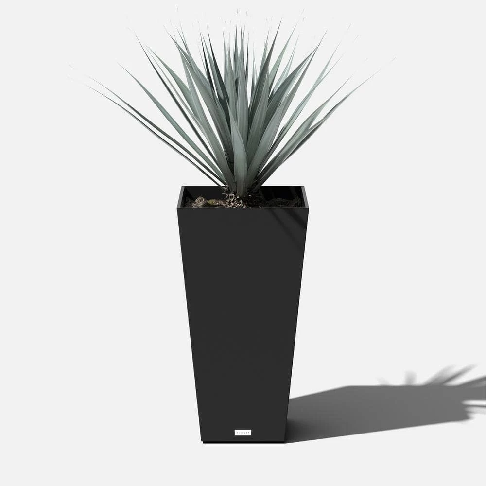Veradek Midland 30 in. Black Plastic Tall Square Planter - Image 4