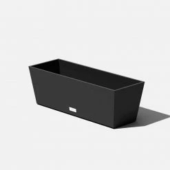 Veradek 9 in. x 25 in. Black Plastic Window Box