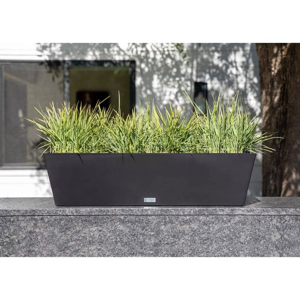 Veradek 9 in. x 36 in. Black Plastic Window Box - Image 5