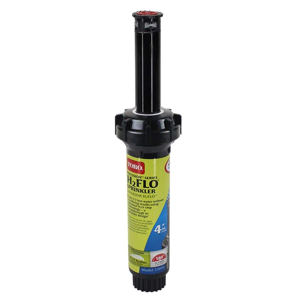 Toro H2FLO Precision Series Sprinkler 4 in. Pop-Up with Nozzle 8 ft. to 15 ft. Half