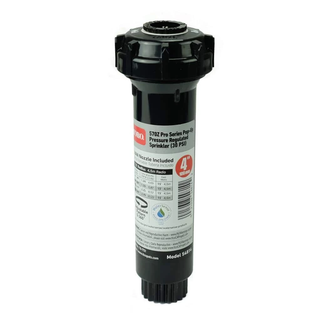 Toro 570Z Pro 4 in. VAN 0° - 360° Pop-Up Pressure-Regulated Sprinkler - Image 3