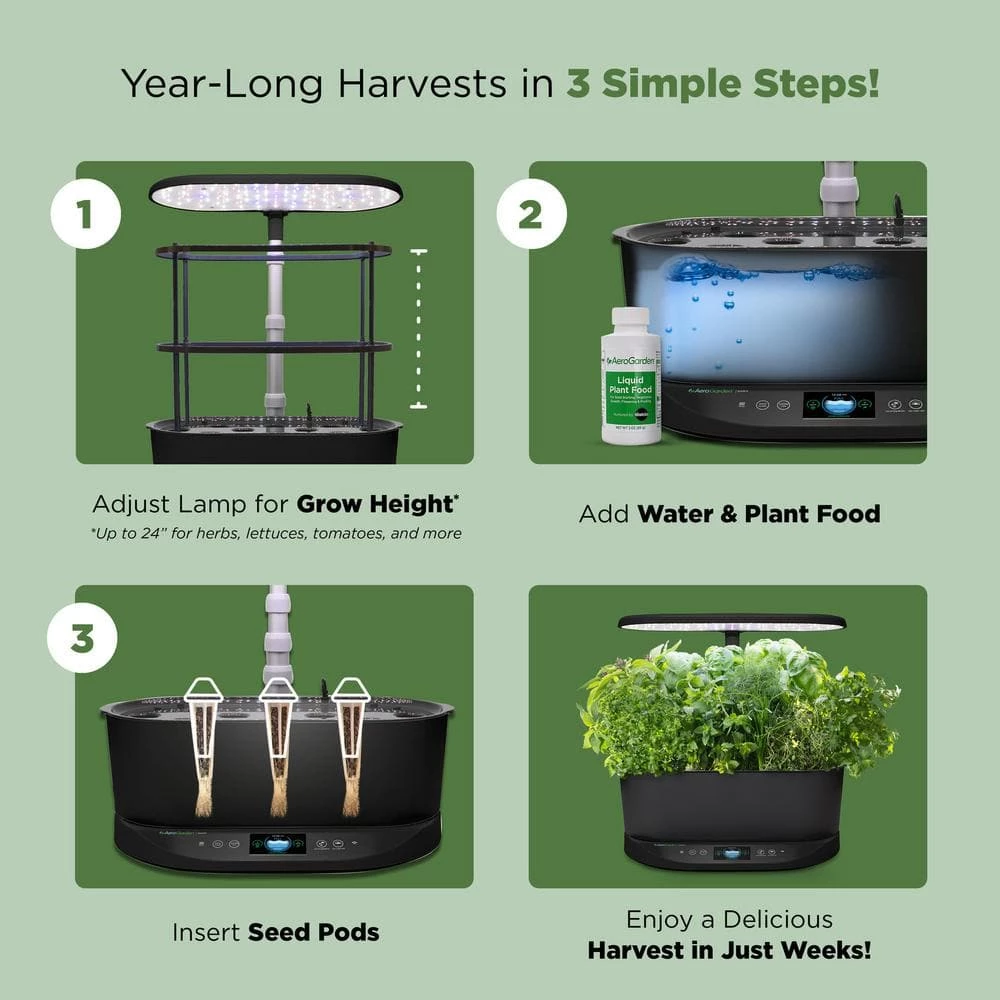 AeroGarden Bounty White - In Home Garden with Gourmet Herb Seed Pod Kit (Alexa Enabled) - Image 9