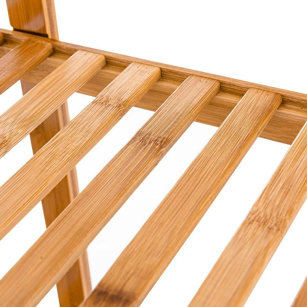 HONEY JOY 45 in. x 12 in. x 56 in. Wood Display Shelf Indoor/Outdoor Multi-Functional Bamboo Flower Plant (4-Tier) - Image 6