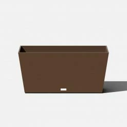 Veradek Midori 31 in. Espresso Plastic Long Trough Planter