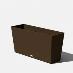 Veradek Midori 39 in. Espresso Plastic Long Trough Planter