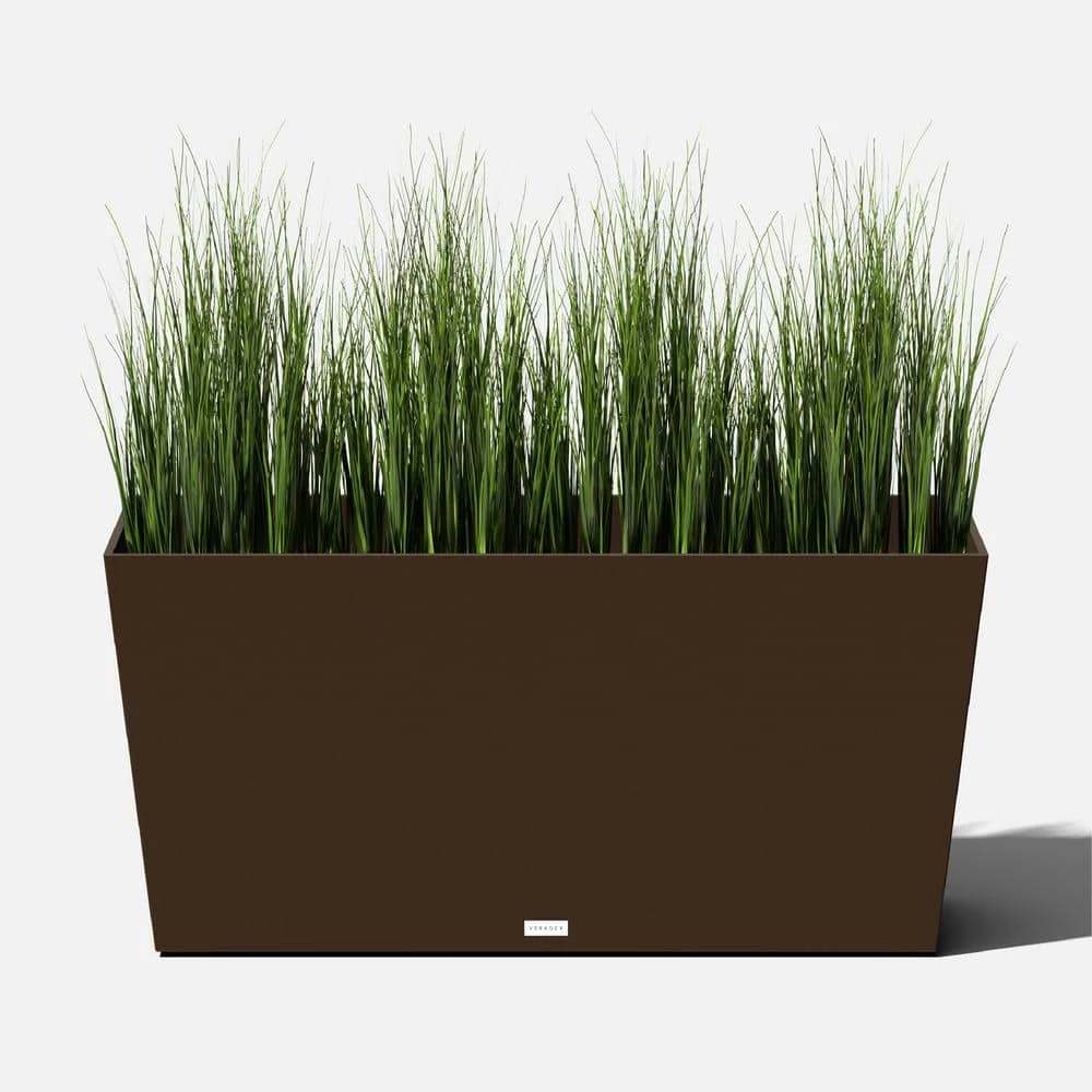 Veradek Midori 39 in. Espresso Plastic Long Trough Planter - Image 4