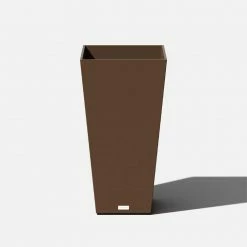 Veradek Midland 30 in. Espresso Plastic Tall Square Planter