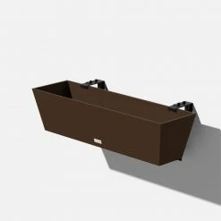Veradek 36 in. x 10 in. Espresso Plastic Railing Window Box