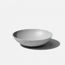 Veradek Lane Bowl 24 in. Gray Plastic Round Planter