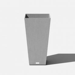 Veradek Midland 30 in. Gray Plastic Tall Square Planter