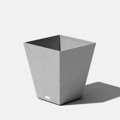 Veradek Nobleton 18 in. Square Gray Plastic Planter