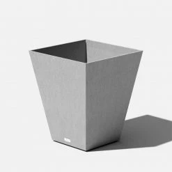Veradek Nobleton 22 in. Square Gray Plastic Planter
