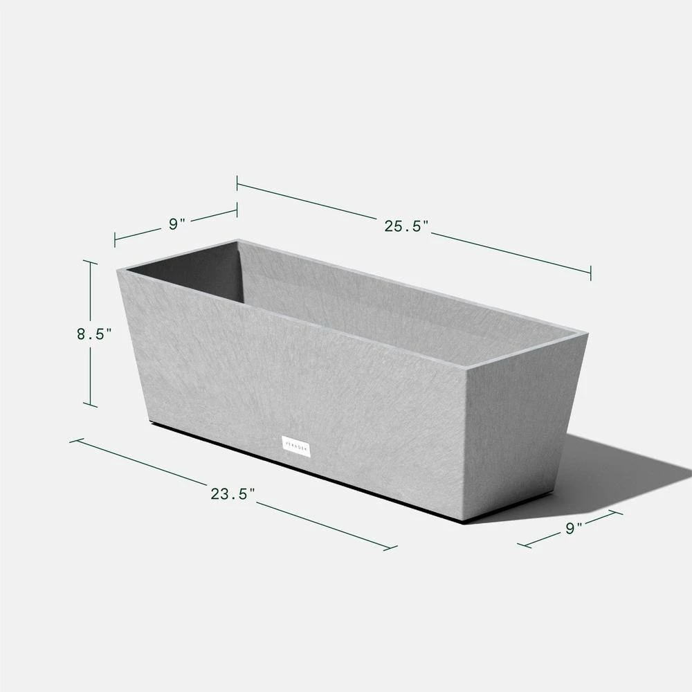 Veradek 9 in. x 25 in. Gray Plastic Window Box - Image 9