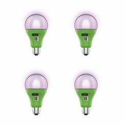 Feit Electric 17-Watt A21 Selectable Spectrum for Seeding, Growing Blooming Indoor Greenhouse E26 Plant Grow LED Light Bulb (4-Pack)
