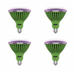 Feit Electric 30-Watt PAR38 Selectable Spectrum for Seeding, Growing Blooming Indoor Greenhouse E26 Plant Grow LED Light Bulb (4-Pack)