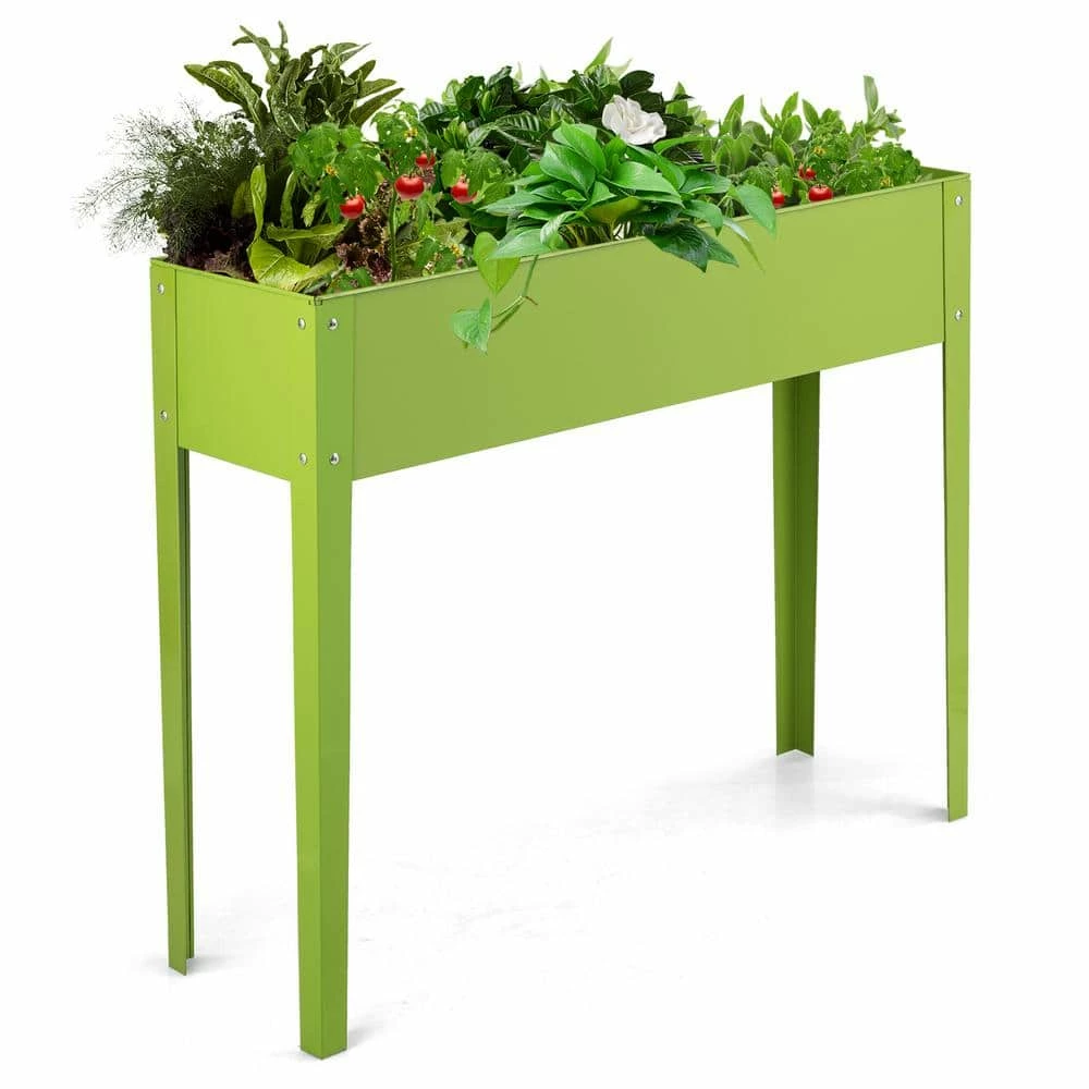 HONEY JOY 40 in. x 13 in. x 31.5 in. Outdoor Elevated Garden Plant Stand Raised Garden Bed with Legs for Indoor and Outdoor Use