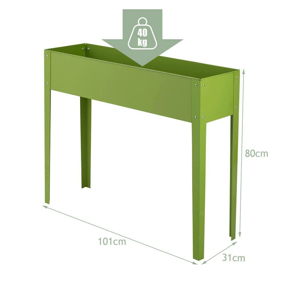 HONEY JOY 40 in. x 13 in. x 31.5 in. Outdoor Elevated Garden Plant Stand Raised Garden Bed with Legs for Indoor and Outdoor Use - Image 3