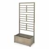 HONEY JOY 68 in. Grey Wood Planter Box with Trellis Plant Raised Bed for Flower Climbing for Garden Balcony Patio Yard