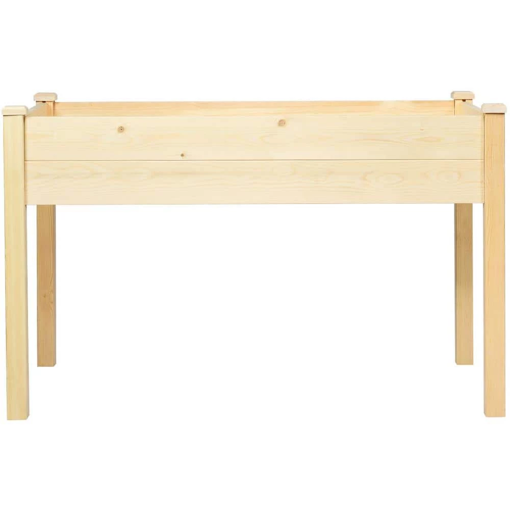 HONEY JOY 49.5 in. x 23.5 in. x 30 in. Oak Wood Vegetable Flower Planter Wooden Garden