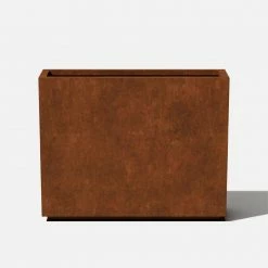 Veradek Rust Corten Span Medium Steel Metal Rectangular Planter