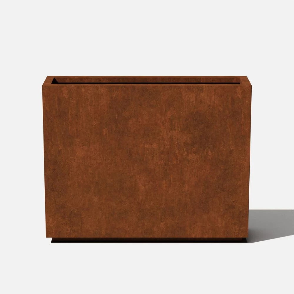 Veradek Rust Corten Span Medium Steel Metal Rectangular Planter