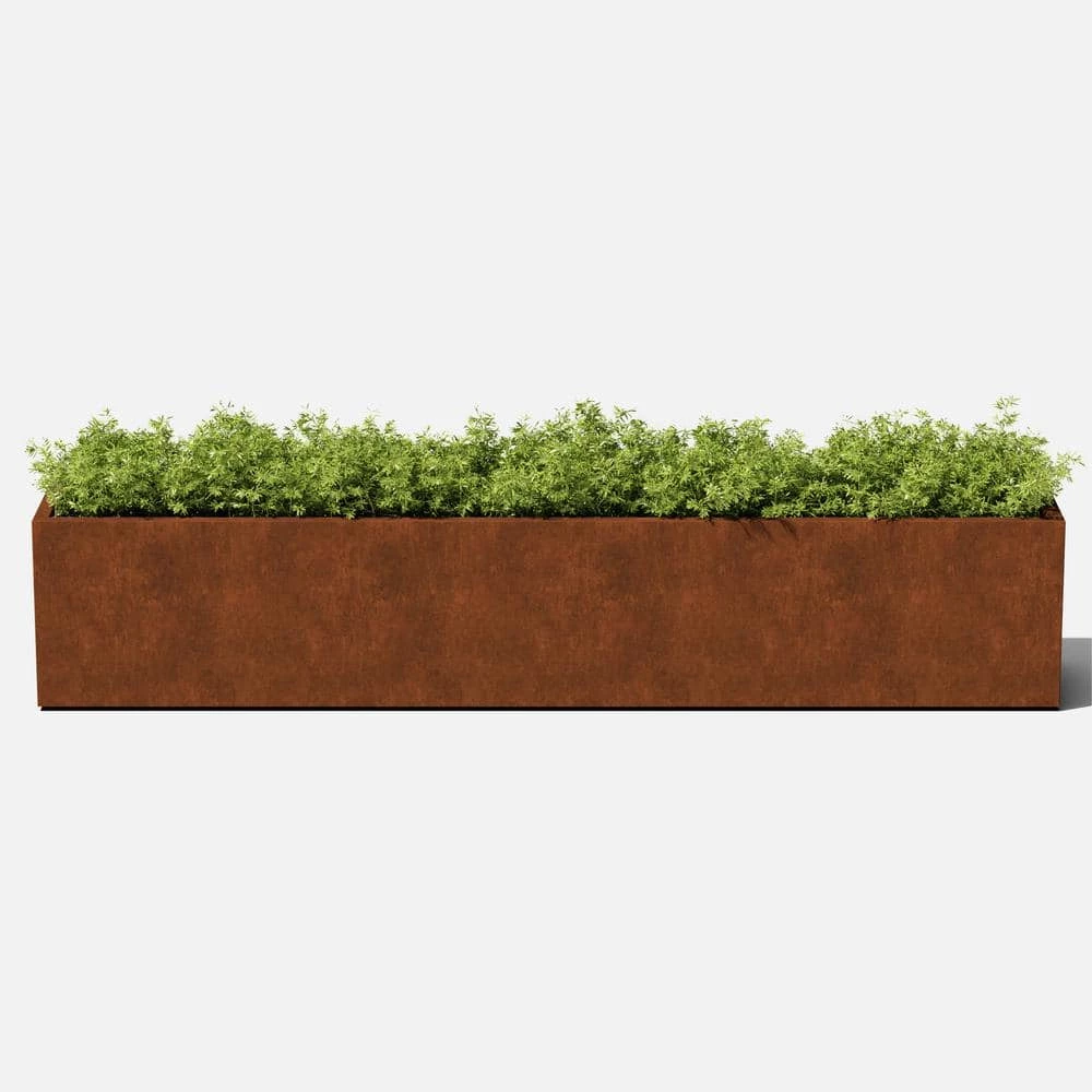 Veradek Trough 48 in. Rust Corten Steel Metal Window Box Planter - Image 5