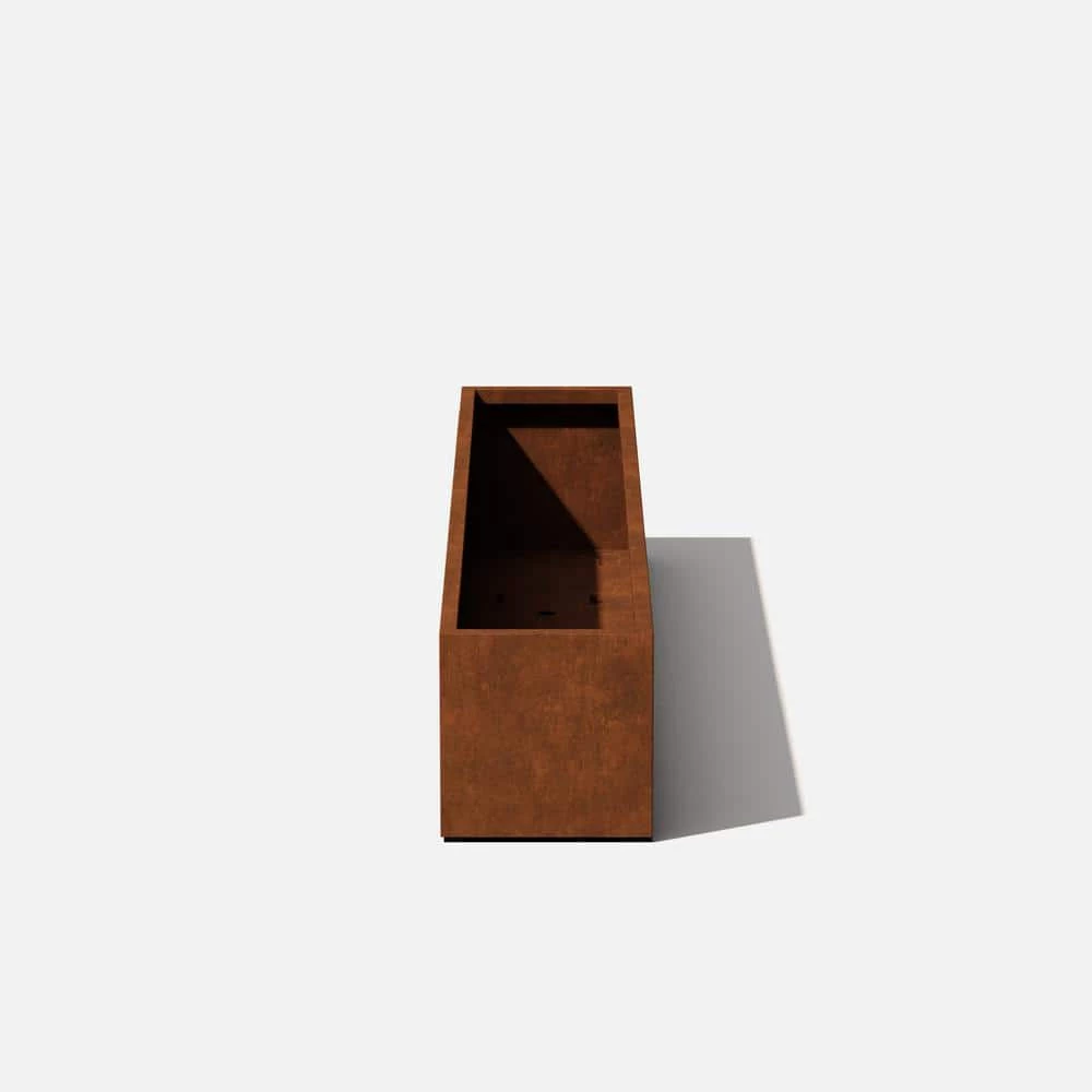 Veradek Trough 48 in. Rust Corten Steel Metal Window Box Planter - Image 3