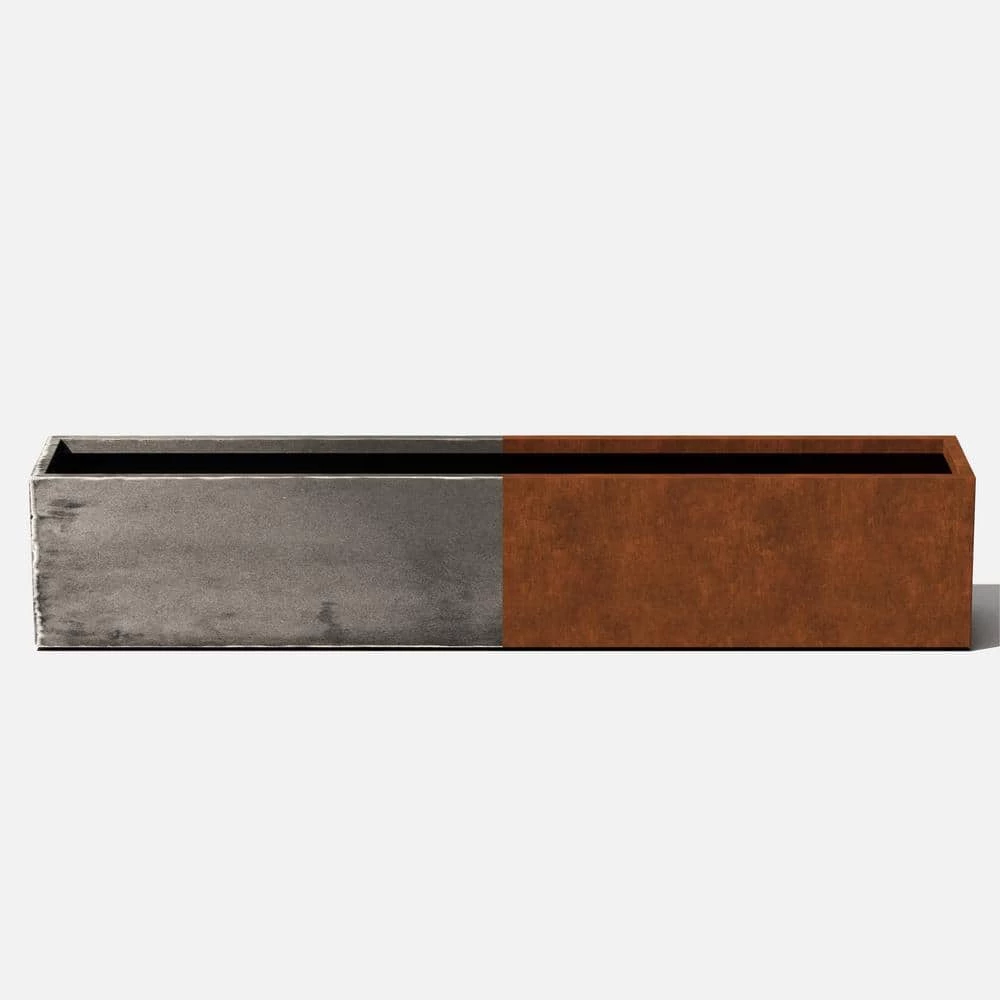 Veradek Trough 48 in. Rust Corten Steel Metal Window Box Planter - Image 10