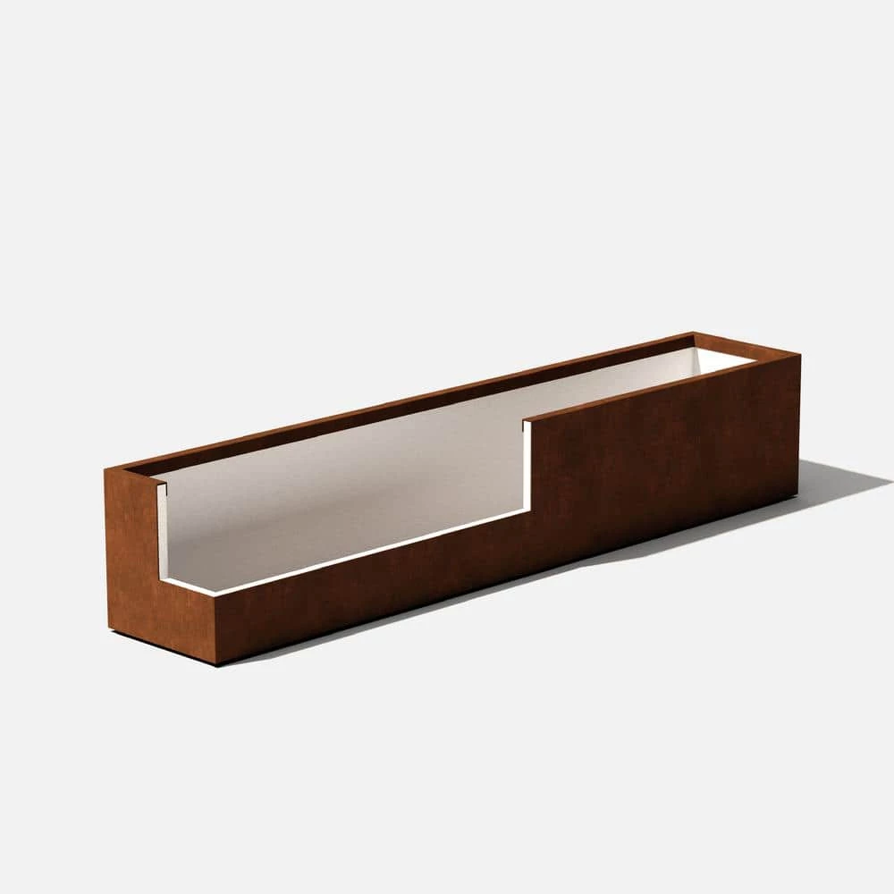 Veradek Trough 48 in. Rust Corten Steel Metal Window Box Planter - Image 4