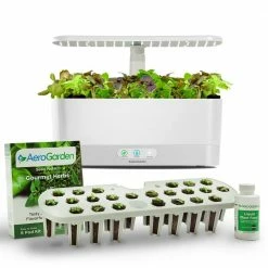 AeroGarden White Harvest Slim with Seed Starting System Bundle