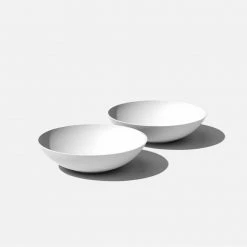 Veradek Lane Bowl 24 in. White Plastic Round Planter (2-Pack)