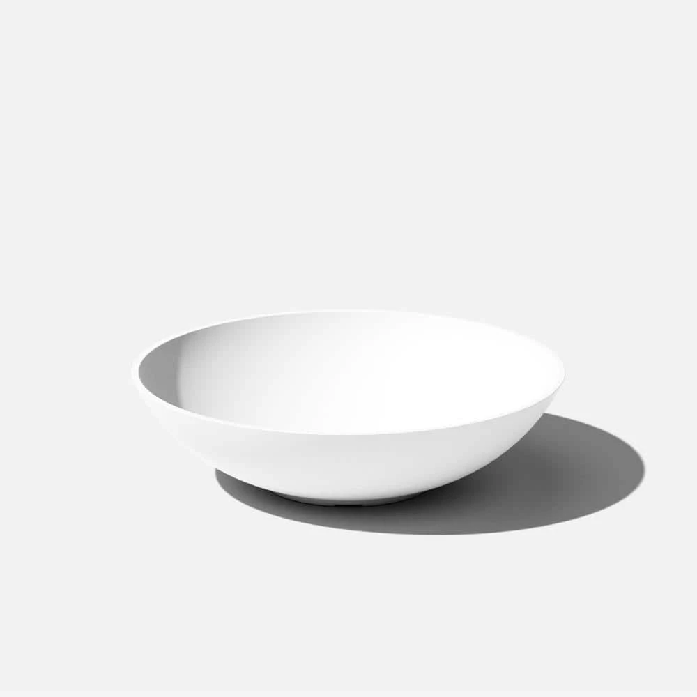 Veradek Lane Bowl 24 in. White Plastic Round Planter