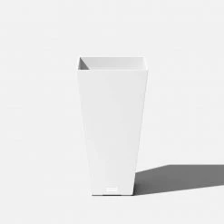 Veradek Midland 26 in. White Plastic Tall Square Planter