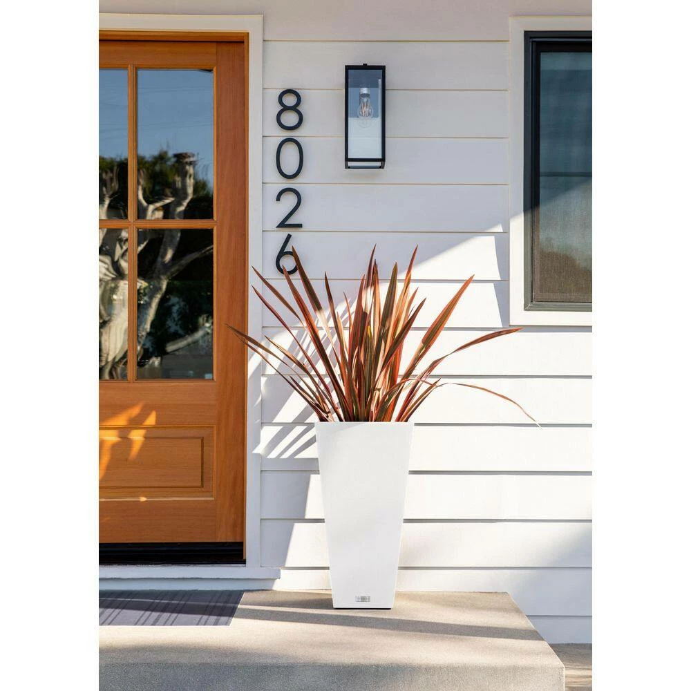 Veradek Midland 30 in. White Plastic Tall Square Planter - Image 2