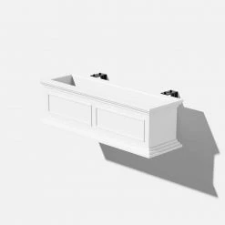 Veradek Brixton Series 36 in. White Plastic Window Box Railing Planter (2-Pack)